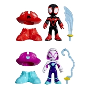Imagine SPIDEY SI PRIETENII LUI UIMITORI MARVEL WATER WEBS SET 2 FIGURINE GHOST SPIDER SI PIRATE SPIN CU ACCESORII