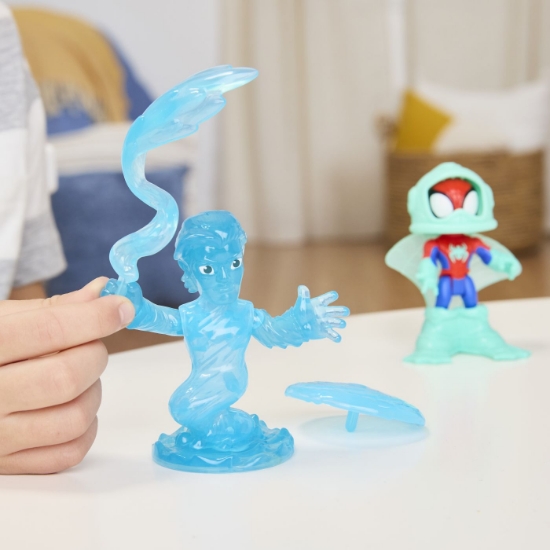 Imagine SPIDEY SI PRIETENII LUI UIMITORI MARVEL WATER WEBS SET 2 FIGURINE SPIDEY SI HYDRO MAN CU ACCESORII