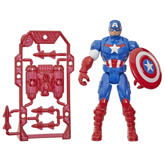 Imagine MARVEL AVENGERS ACTION VERS SET FIGURINA CAPTAIN AMERICA SI ACCESORII 11.4CM
