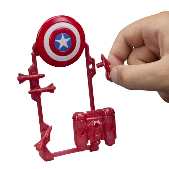 Imagine MARVEL AVENGERS ACTION VERS SET FIGURINA CAPTAIN AMERICA SI ACCESORII 11.4CM