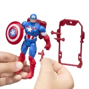 Imagine MARVEL AVENGERS ACTION VERS SET FIGURINA CAPTAIN AMERICA SI ACCESORII 11.4CM