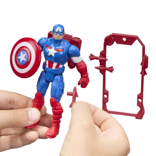 Imagine MARVEL AVENGERS ACTION VERS SET FIGURINA CAPTAIN AMERICA SI ACCESORII 11.4CM