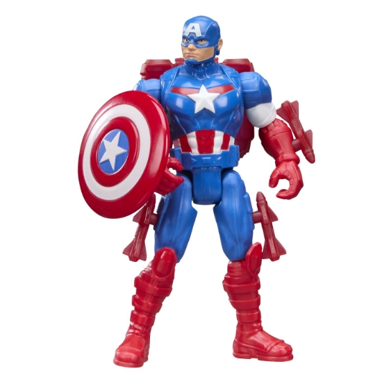 Imagine MARVEL AVENGERS ACTION VERS SET FIGURINA CAPTAIN AMERICA SI ACCESORII 11.4CM