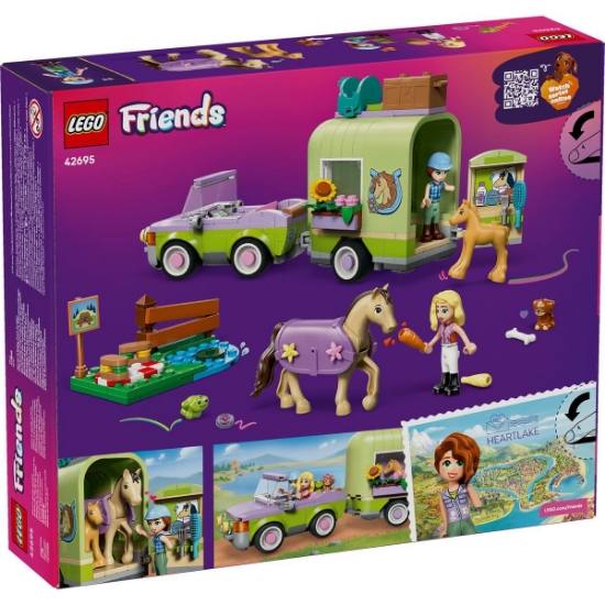 Imagine LEGO FRIENDS REMORCA PENTRU CAL SI MANZ 42695