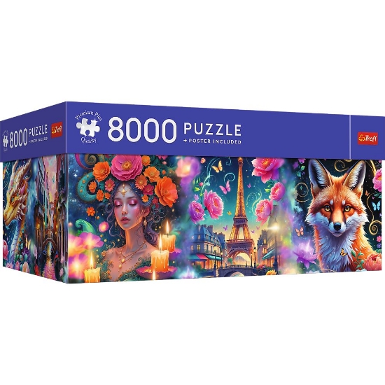 Imagine PUZZLE TREFL 8000 PREMIUM PLUS LUMEA COLORATA CU POSTER INCLUS