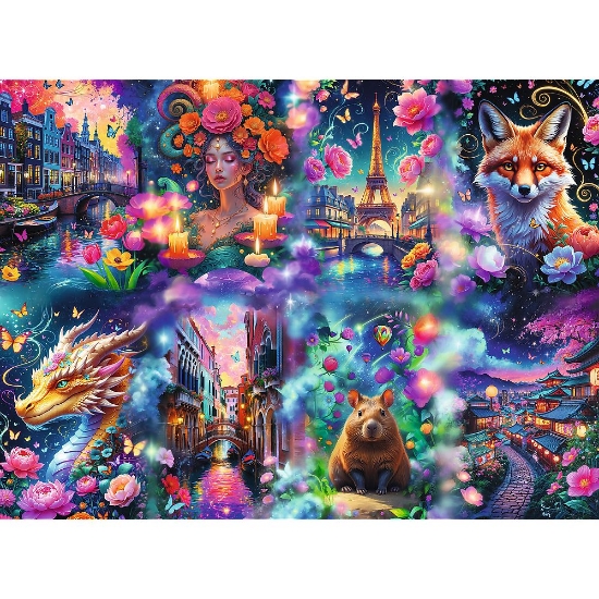 Imagine PUZZLE TREFL 8000 PREMIUM PLUS LUMEA COLORATA CU POSTER INCLUS
