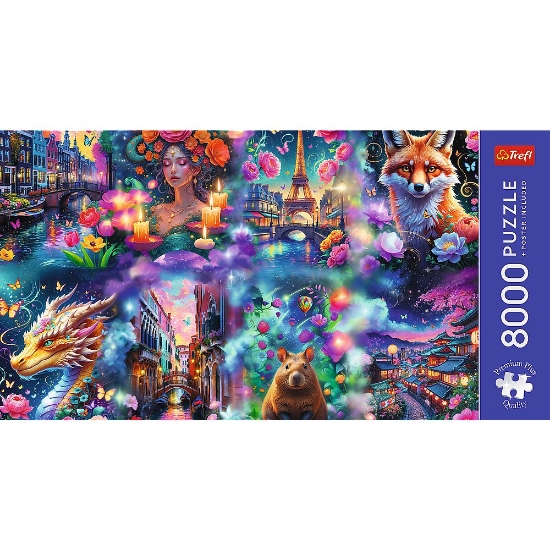 Imagine PUZZLE TREFL 8000 PREMIUM PLUS LUMEA COLORATA CU POSTER INCLUS