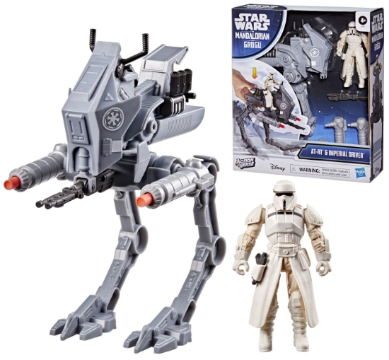 Imagine STAR WARS MANDALORIAN SI GROGU ACTION VERSE SET FIGURINA IMPERIAL DRIVER SI VEHICUL AR RT CU ACCESORII