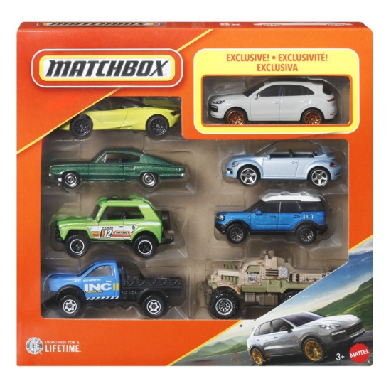 Imagine MATCHBOX SET 8 MASINUTE METALICE EXCLUSIV PORSCHE CAYENNE SCARA 1 LA 64