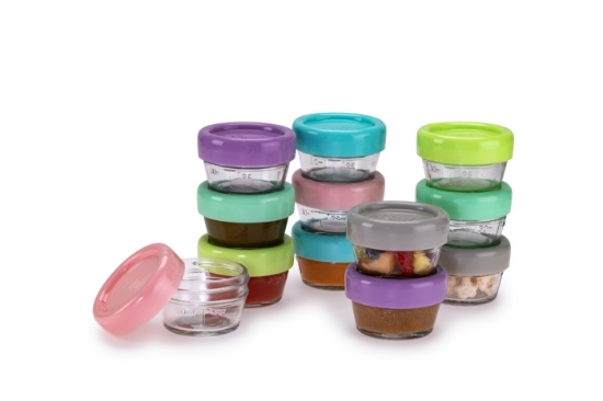 Imagine SET 12 RECIPIENT STICLA PENTRU HRANA BEBE, MELII, 59 ML