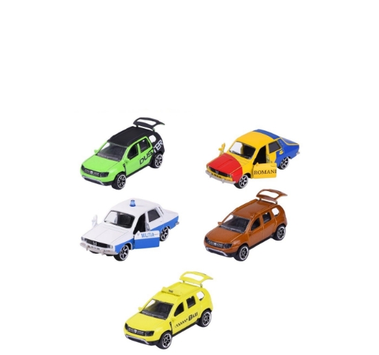 Imagine Majorette set 5 mașinuțe metalice Dacia