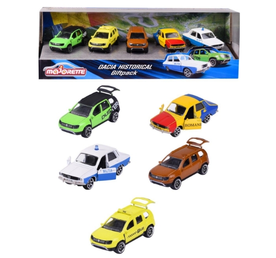 Imagine Majorette set 5 mașinuțe metalice Dacia