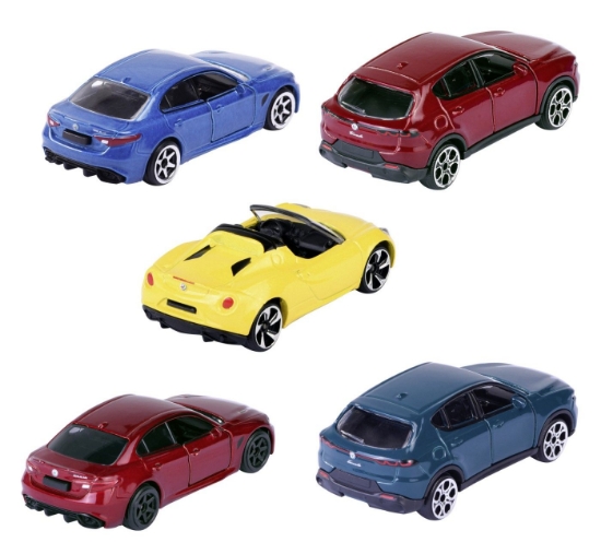 Imagine Majorette mașinuțe metalice set 5 mașini Alfa Romeo