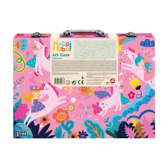 Imagine HAPPI HOBBI ART CASE SET DE DESEN DELUXE CU 100 DE ACCESORII FANTEZIE UNICORNI