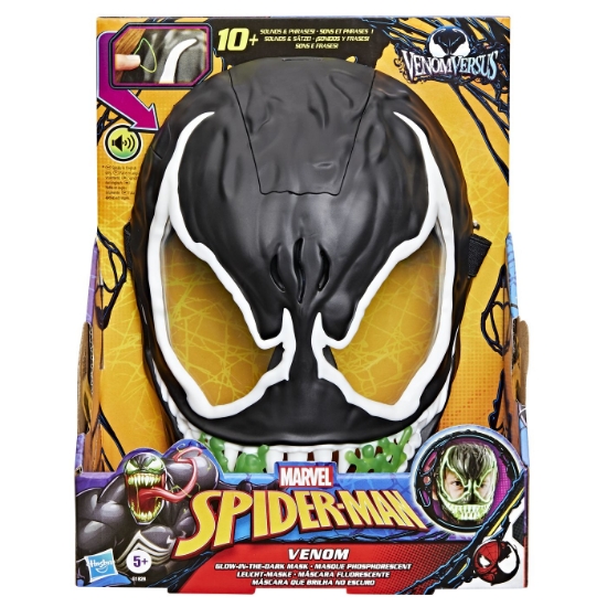 Imagine MARVEL SPIDERMAN MASCA GLOW IN THE DARK VENOM INTERACTIVA