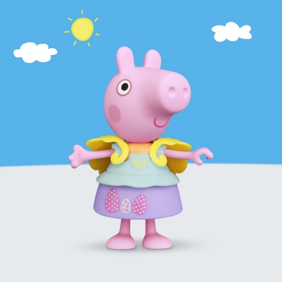 Imagine PEPPA PIG SET TINUTA DE PRIMAVARA CU FIGURINA PEPPA SI ACCESORII 15CM