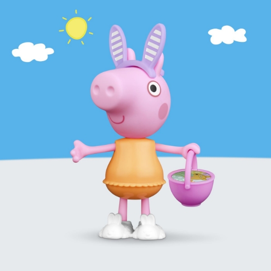 Imagine PEPPA PIG SET TINUTA DE PRIMAVARA CU FIGURINA PEPPA SI ACCESORII 15CM