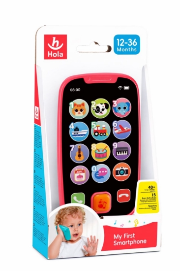 Imagine Primul meu telefon smart roz cu melodii și lumini interactive