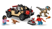 Imagine LEGO JURASSIC WORLD RENASTEREA EVADARE OFF-ROAD DIN CALEA UNUI VELOCIRAPTOR 76972 