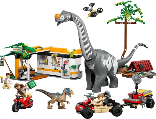 Imagine LEGO JURASSIC WORLD RENASTEREA MISIUNE DE URMARIRE A UNUI VELOCIRAPTOR SI A UNUI TITANOSAURUS 76973 