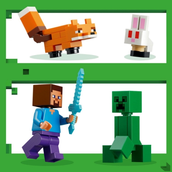 Imagine LEGO MINECRAFT AVENTURA DIN TAIGA A LUI STEVE 21583