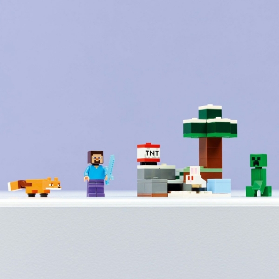 Imagine LEGO MINECRAFT AVENTURA DIN TAIGA A LUI STEVE 21583