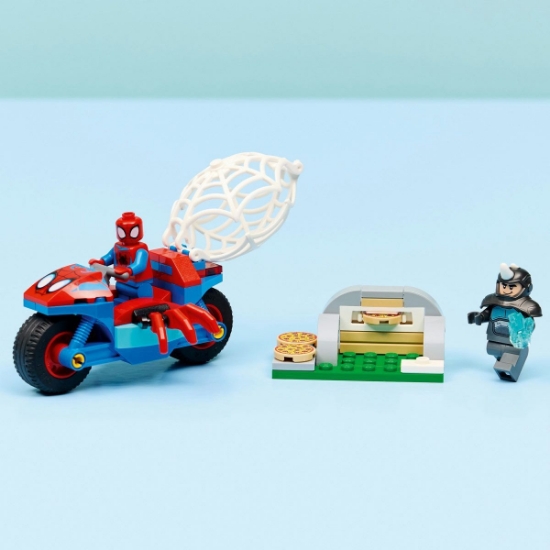 Imagine LEGO MARVEL SPIDEY PE MOTOCICLETA VS RHINO 11206