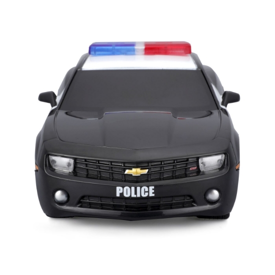 Imagine MAISTO MOTOSOUNDS MASINUTA CHEVROLET CAMARO SS 2010 DE POLITIE CU SUNETE SI LUMINI SCARA 1 LA 24