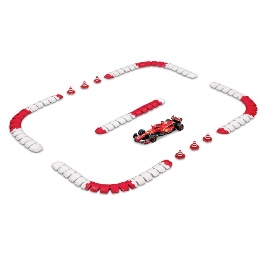 Imagine MAISTO SET PISTA CONSTRUIBILA CU MASINUTA FERRARI SF 24 RC CU TELECOMANDA 2.4GHz SCARA 1 LA 41