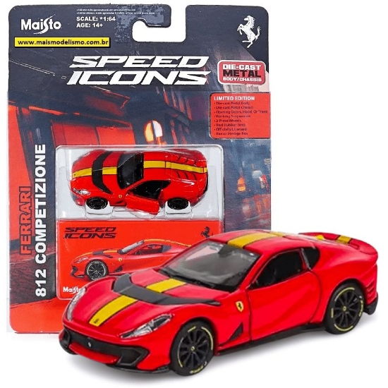 Imagine MAISTO MASINUTA METALICA SPEED ICONS FERRARI 812 COMPETIZIONE SCARA 1 LA 64