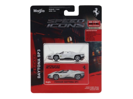 Imagine MAISTO MASINUTA METALICA SPEED ICONS FERRARI DAYTONA SP3 SCARA 1 LA 64
