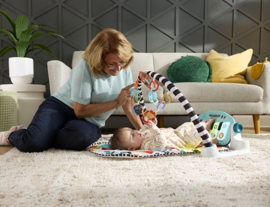 Imagine FISHER PRICE SALTELUTA DE JOACA PIAN MUZICAL IN LIMBA GREACA