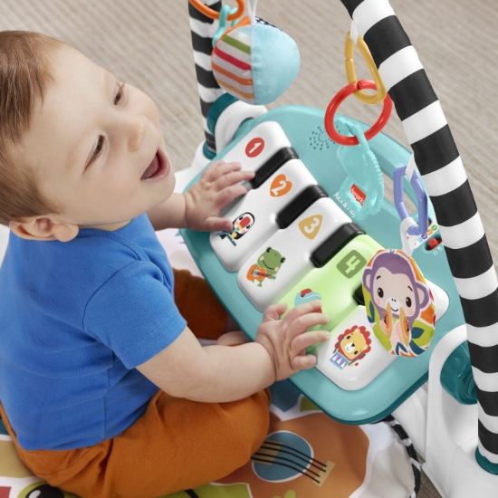 Imagine FISHER PRICE SALTELUTA DE JOACA PIAN MUZICAL IN LIMBA GREACA