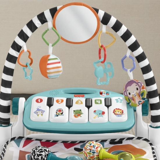 Imagine FISHER PRICE SALTELUTA DE JOACA PIAN MUZICAL IN LIMBA GREACA