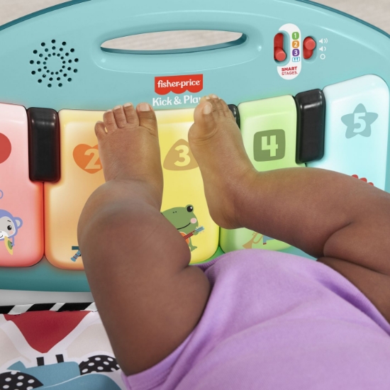 Imagine FISHER PRICE SALTELUTA DE JOACA PIAN MUZICAL IN LIMBA GREACA