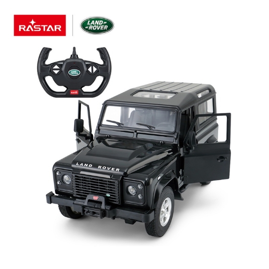 Imagine MASINA CU TELECOMANDA LAND ROVER DEFENDER NEGRU CU SCARA 1 LA 14