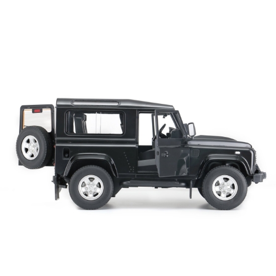 Imagine MASINA CU TELECOMANDA LAND ROVER DEFENDER NEGRU CU SCARA 1 LA 14