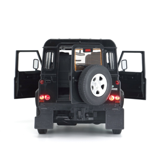Imagine MASINA CU TELECOMANDA LAND ROVER DEFENDER NEGRU CU SCARA 1 LA 14