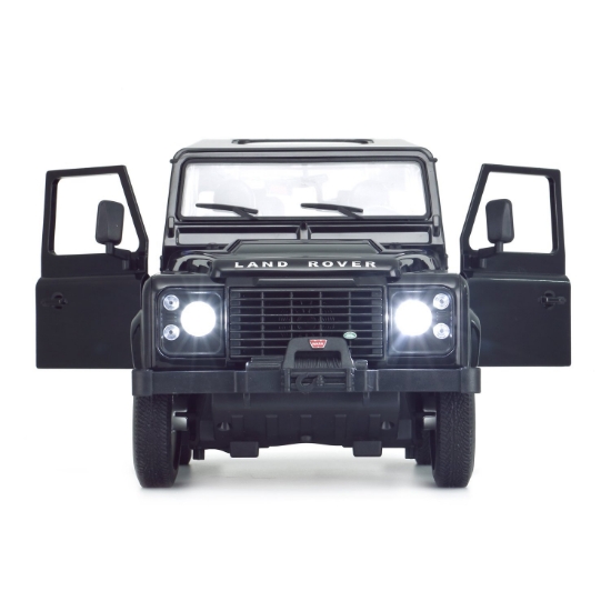 Imagine MASINA CU TELECOMANDA LAND ROVER DEFENDER NEGRU CU SCARA 1 LA 14