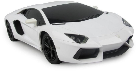 Imagine MASINA CU TELECOMANDA LAMBORGHINI AVENTADOR ALB CU SCARA 1 LA 24