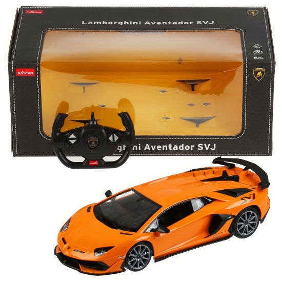 Imagine MASINA CU TELECOMANDA AVENTADOR SVJ PORTOCALIU SCARA 1 LA 14