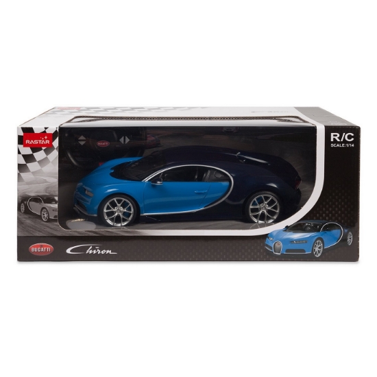 Imagine MASINA CU TELECOMANDA BUGATTI CHIRON ALBASTRU SCARA 1 LA 14