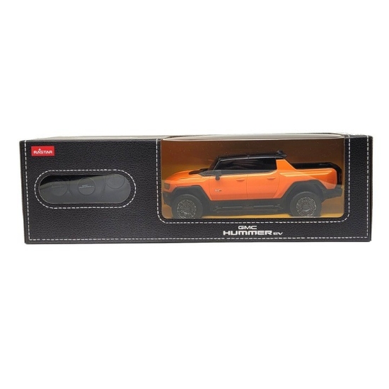 Imagine MASINA CU TELECOMANDA HUMMER EV PORTOCALIU CU SCARA 1 LA 24