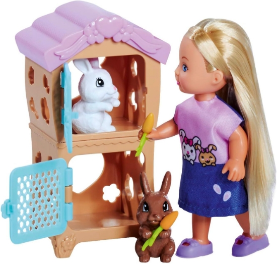 Imagine STEFFI LOVE SET FAMILIA IEPURASILOR CU 2 PAPUSI SI ACCESORII