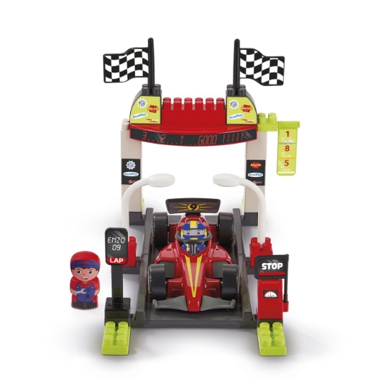 Imagine ECOIFFIER ABRICK SET CONSTRUCTIE OPRIRE LA BOXE FORMULA 1