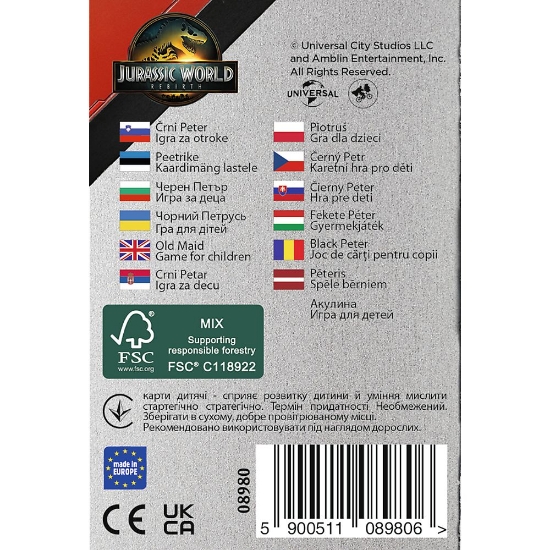 Imagine CARTI DE JOC TREFL JURASSIC WORLD