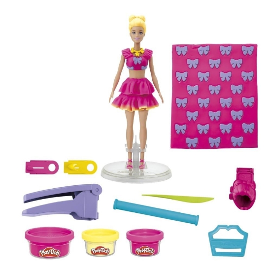 Imagine PLAY DOH BARBIE SET PLASTELINA VOLANASE SI FUNDITE CU PAPUSA INCLUSA