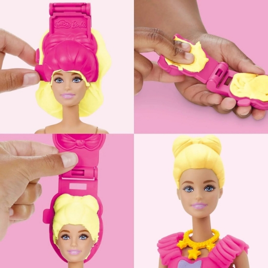 Imagine PLAY DOH BARBIE SET PLASTELINA VOLANASE SI FUNDITE CU PAPUSA INCLUSA
