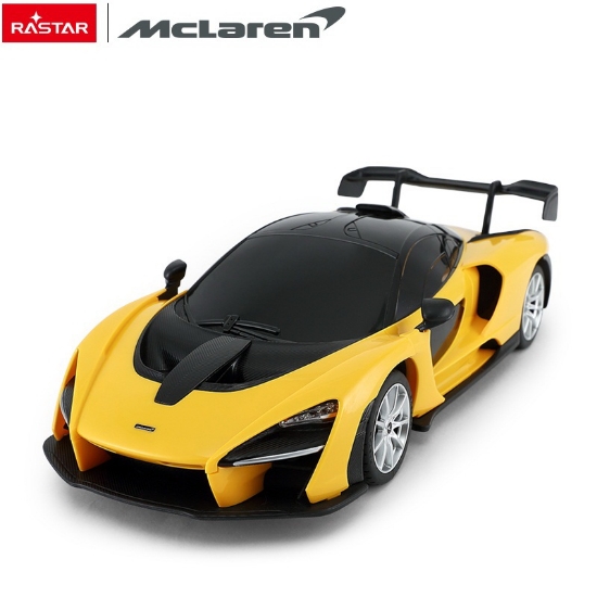 Imagine MASINA CU TELECOMANDA McLAREN SENNA GALBEN CU SCARA 1 LA 18