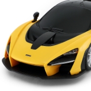 Imagine MASINA CU TELECOMANDA McLAREN SENNA GALBEN CU SCARA 1 LA 18